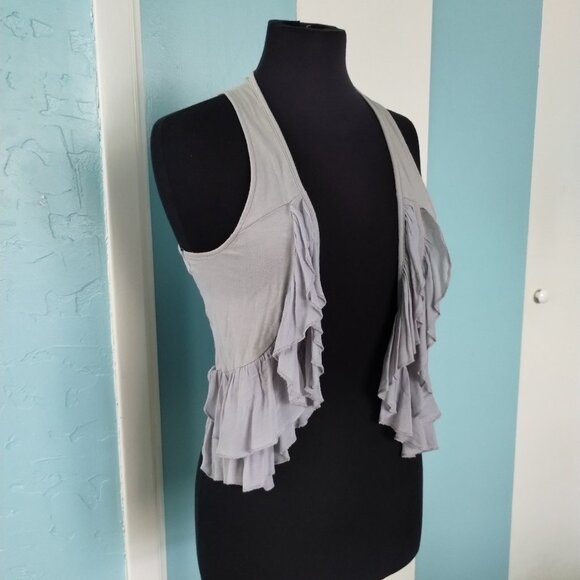 H&M Jackets & Blazers - H&M Gray Flowy Vest